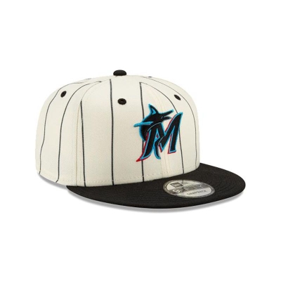 Sapca New Era Miami Marlins MLB Pinstripe 9FIFTY Snapback - Albi